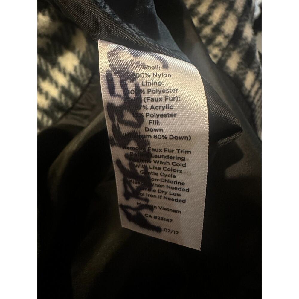 Talbots Faux Fur Hooded Down Puffer Coat Black Full Zip Plus Size 3XP 3X Petite - Picture 12 of 14